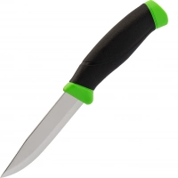 Нож с фиксированным лезвием Morakniv Companion Green, сталь Sandvik 12C27, рукоять пластик/резина, зеленый купить в Пензе