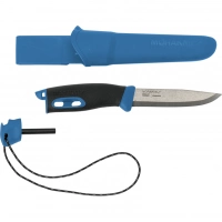 Нож с фиксированным лезвием Morakniv Companion Spark (S) Blue, сталь Sandvik 12C27, рукоять резина/пластик купить в Пензе