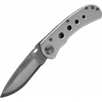 Нож складной со сменным лезвием клинка Camillus TigerSharp®, сталь 420J2, рукоять 6061 T-6 Aluminium, серый купить в 