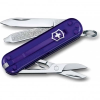 Нож Victorinox Classic SD Colors, Persian Indigo (0.6223.T29G) фиолетовый полупрозрачный, 7 функций 58мм купить в Пензе