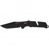 Полуавтоматический складной нож Trident Mk3 Black-Red Tanto, сталь D2, рукоять GRN купить в Пензе