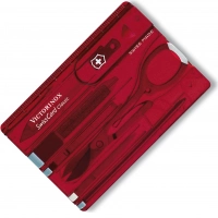 Швейцарская карта Victorinox SwissCard, сталь X45CrMoV15, рукоять ABS-Пластик, красный купить в Пензе