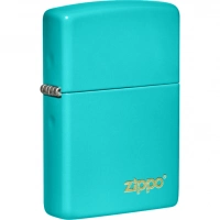 Зажигалка Classic Flat Turquoise ZIPPO Logo купить в Пензе