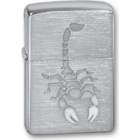 Зажигалка ZIPPO Scorpion Brushed Chrome, латунь с никеле-хром.покрыт., серебр., матов., 36х56х12 мм купить в Пензе